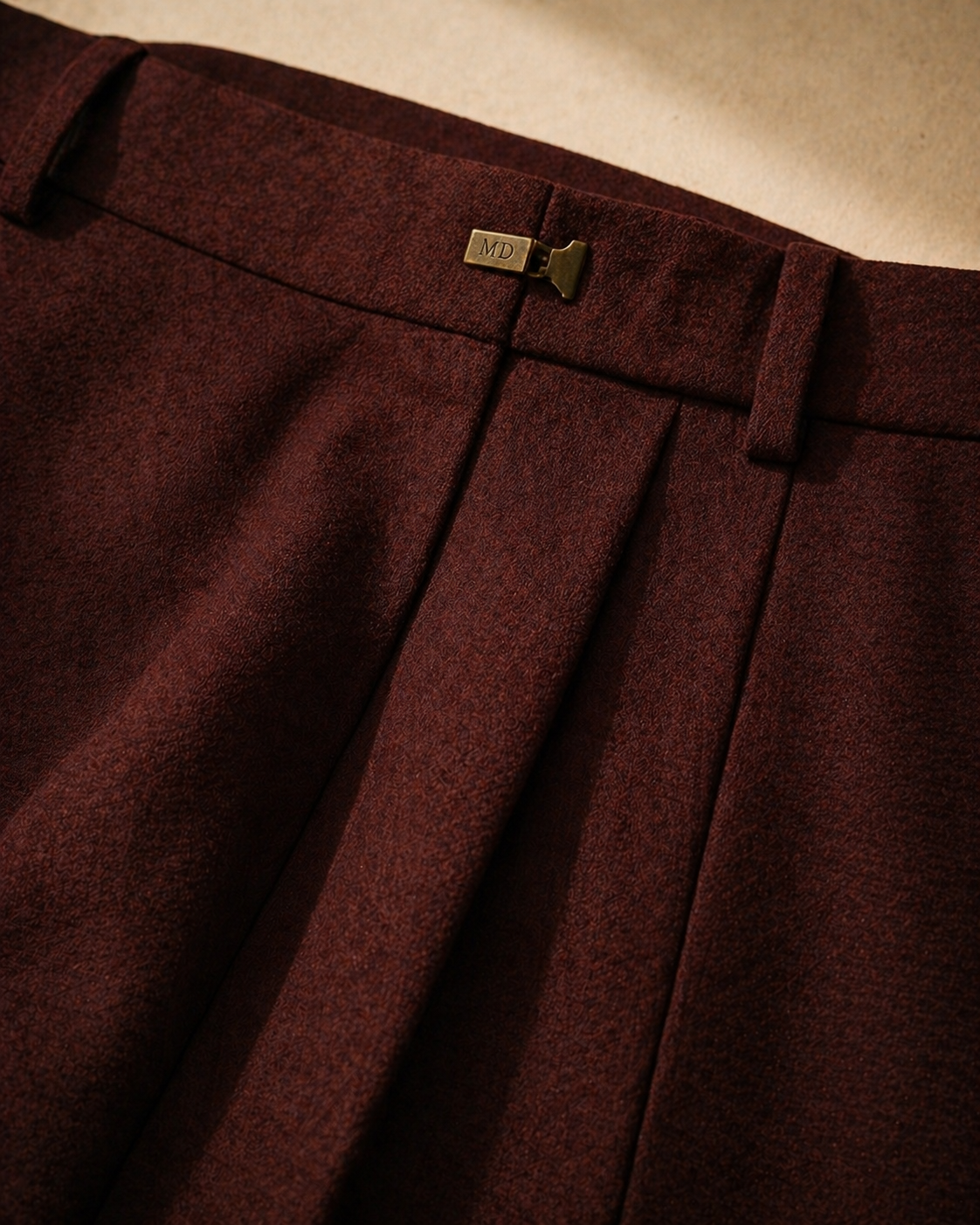 Pleated Trouser Oxblood — Lake Como